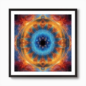 Blue Fire Eye Art Print