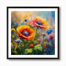 Flowers In The Meadow Art Print