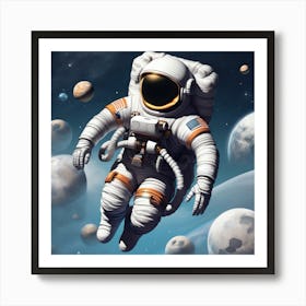 Astronaut In Space 3 Art Print