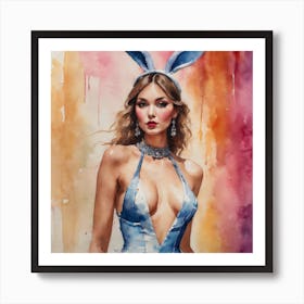 Easter Bunny burlesque Art Print