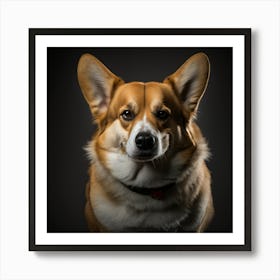 Portrait Of A Corgi 1 Art Print