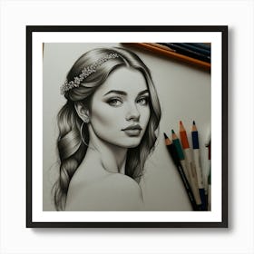 Portrait Of A Woman Art Print