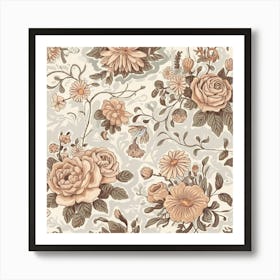 Floral Wallpaper Art Print