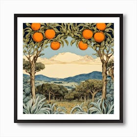 Oranges In The Garden Art Print