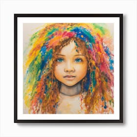 Precise Lines Of A Colorful Crayon Drawing Of An U3 Art Print