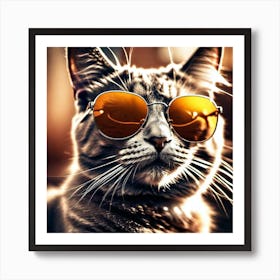 Cat In Sunglasses 21 Art Print