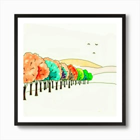 Autumn Trees Art Print