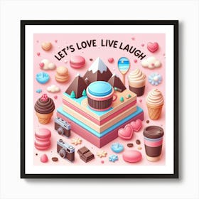 Love Live Laugh 5 Art Print
