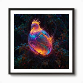 Phoenix Bird In The Night 1 Art Print