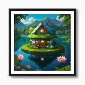 House On A Lake 6 Art Print