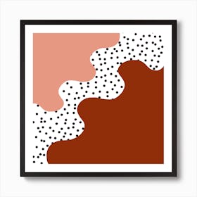 Nude X Black Abstract Design Art Print