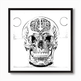 Skull And Brain Póster