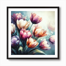 Tulips In A Vase 1 Art Print