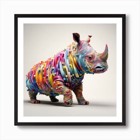 Rhino 3d Art Print