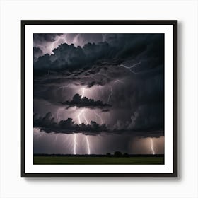Lightning In The Sky 14 Art Print