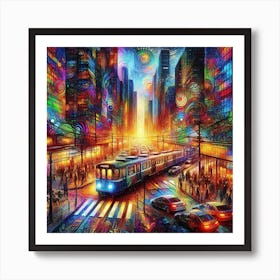 City At Night Art Print