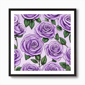 Purple Roses 25 Art Print
