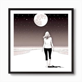Moonlight Walk 69 Art Print