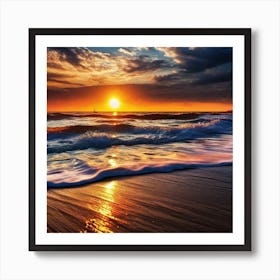 Sunset On The Beach 452 Poster