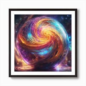 Swirling Sphere Art Print