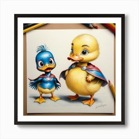 Ducky And Ducky 2 Art Print