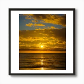 Sunset Over The Ocean 1 Art Print