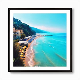 Beach In Italy Art Print