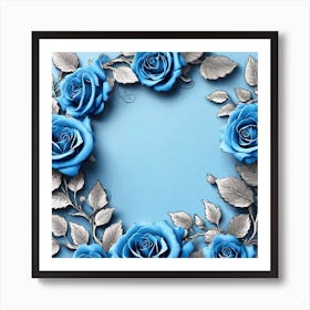 Blue Roses 23 Art Print