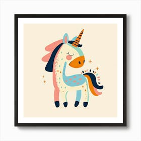 Charming Illustration Unicorn 3 Art Print