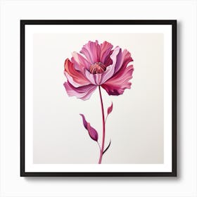 Pink Poppy Flower Art Print