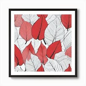 Red Leaves Art Print