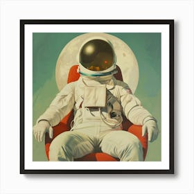 Astronaut In Space Art Print