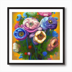 Anemone Flowers 10 Art Print