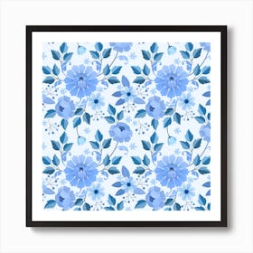 Watercolor Floral Pattern Art Print