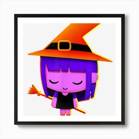 Little Witch Halloween Halloween Spooky 80s Costume Kids 1 Art Print