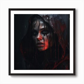 Dark Beauty In The Rain Art Print