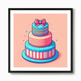 Birthday Cake 13 Art Print
