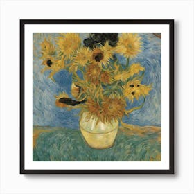 Sunflowers In A Vase - Van Gogh Art Print
