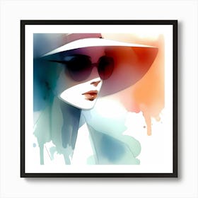 Portrait Of A Woman In A Hat 3 Art Print