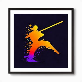 Samurai Warrior - Bo Staff - Wushu - Martial Arts 14 Art Print