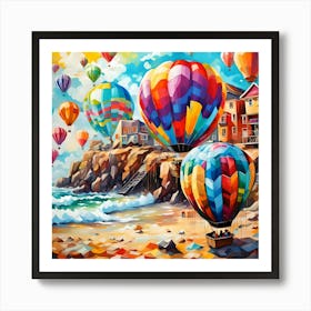 Sky Symphony Of Hot Air Balloons Art Print