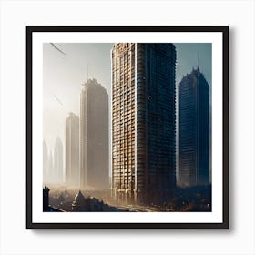 Futuristic Cityscape Art Print