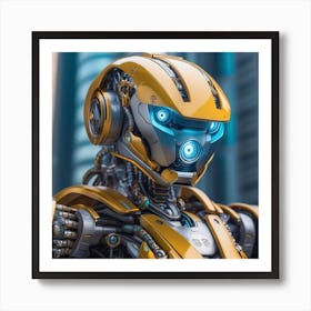 Robot In The City 29 Art Print