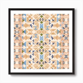 Boho Nomadic Tribal Orange Art Print