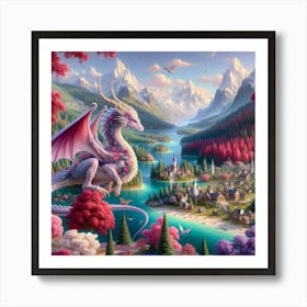 Dragon In The Forest 1 Art Print