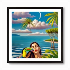 A sunny day on the beach Art Print