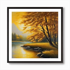 Sunset By The River 9 Art Print