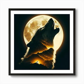 Howling Wolf Art Print