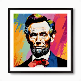 Abraham Lincoln Pop Art Art Print