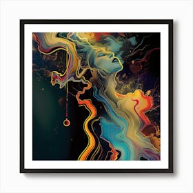 abstract, colourful art print, "The Unknown" Art Print